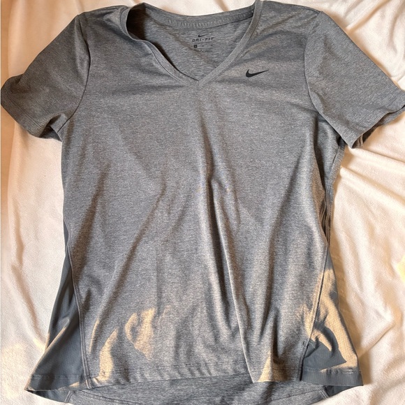 Nike Women's Short Sleeve Gray Tee - Picture 1 of 5